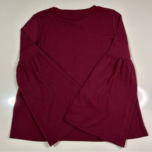 Calvin Klein Sweater Women’s Medium Maroon Red Pullover Top Shirt Cottage Core - Picture 5 of 12